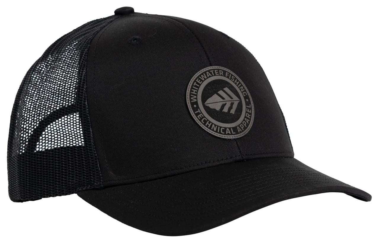 Whitewater Leather Patch Hat Black