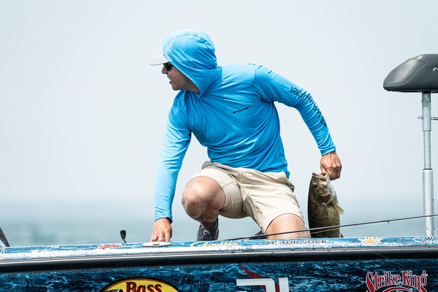 angler in tech hoodie